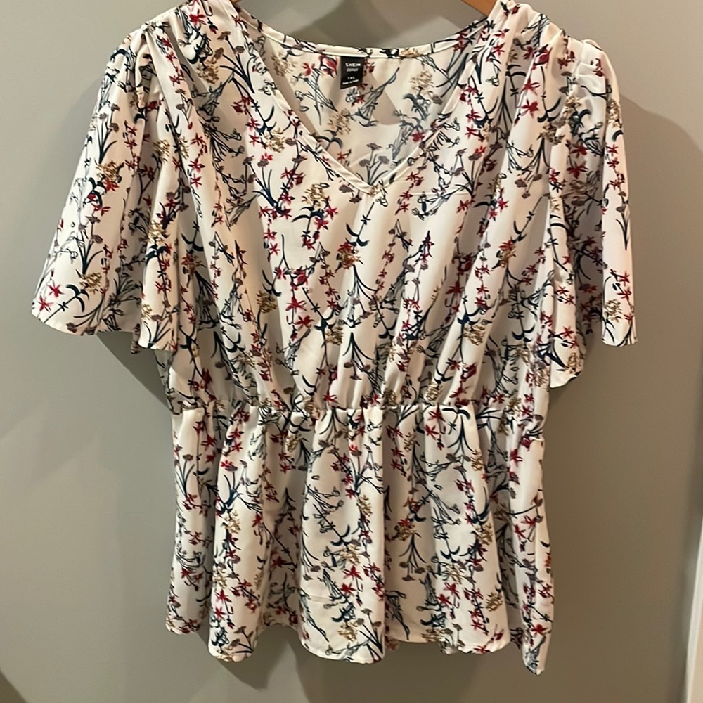 Shein 1XL floral blouse